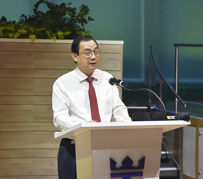 Cục trưởng Cục Du lịch Quốc gia Việt Nam Nguyễn Trùng Khánh phát biểu tại buổi lễ
